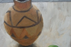 'African Pot & Lime', oil, 40x30cm oil Available from the McEwan gallery