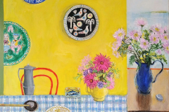 'Allotment Flowers & Jane Orme Plate' 92x122cm oil £1900 Available from the Silson Contemporary