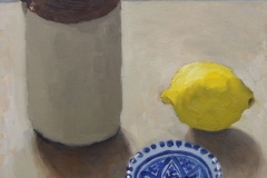 'Jug, Lemon & Bowl' oil, 40x30cm SOLD