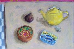 'The Little Bowl from Domme' oil  50x50cm £595  Available from the Cupola Gallery
