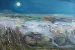 Winter's Night over the Moors, oil, 51x76cm  £625 Available from the  Cambridge Contemporary