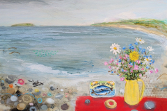 'Easter Holiday Memories' oil & mixed media  SOLD