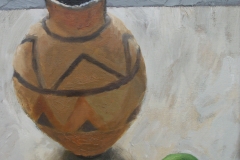'African Pot & Lime', oil, 40x30cm oil SOLD