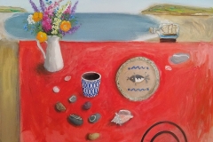 'Barbara's Shell and the Plate from Lakin Jones' 76x101cm oil Available from the artist