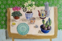 'Early Spring Table' 76x101cm oil £1200 Available from Cambridge Contemporary Art